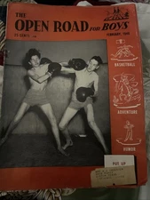 The Open Road For Boys February 1948 Boxing, Basketball, Adventure And Hunor