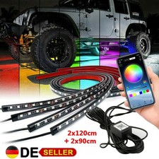 Auto LED Unterbodenbeleuchtung X4 RGB Neon Underglow Atmosphäre Lichtleiste App