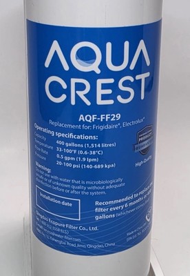 Aqua Crest AQF-FF29 Water Filter cartridge for Frigidaire, Electrolux NEW E12