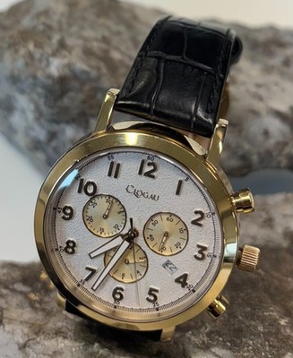 Clogau Welsh Gwynant Watch with Black Leather Strap 19.5cm