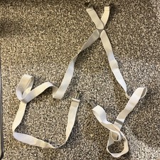 Unisex White Stretch Clip Suspenders Y Shape Adjustable Elastic Suspenders