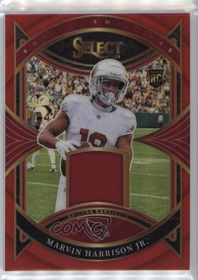 2024 Panini Select Rookie Swatches Red Prizm Marvin Harrison Jr #RS-MHJ 03rx