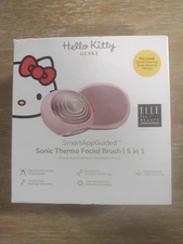 New GESKE Hello Kitty Sonic Thermo Facial Brush 5 in 1 SmartApp Guided 18 Modes