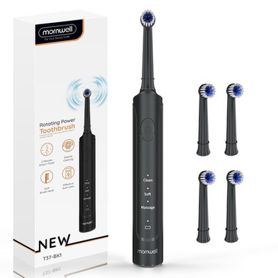 mornwell Electric Toothbrush USB Fast Charging 3 Modes Rotary Toothbrushes Re...
