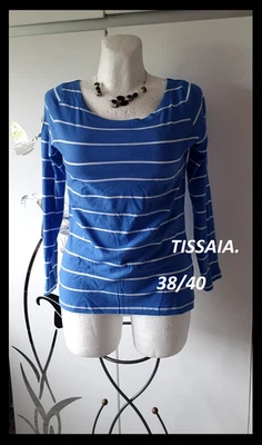 T-shirt bleu à manches longues T: M - 38 - Photo 1/4