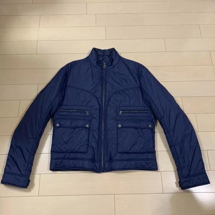 Salvatore Ferragamo Blouson Veste Homme Taille 54 Nylon Polyuréthane Marine - Photo 1/4