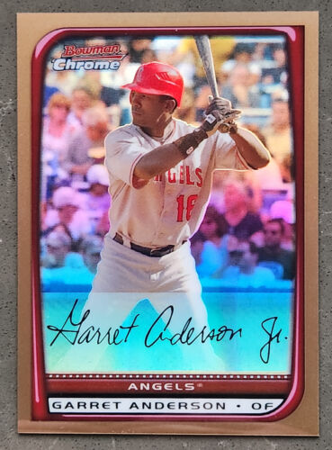 2008 Bowman Chrome Garret Anderson Gold Refractor #19/50 - Picture 1 of 2