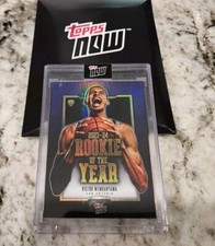 Victor Wembanyama 2023-24 Topps Now /49 BLUE FOIL PARALLEL ROOKIE OF THE  YEAR