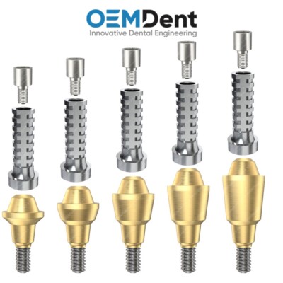 Dental Straight Multi Unit 1.6mm Titanium Set RP Nobel Active Compatible Conical