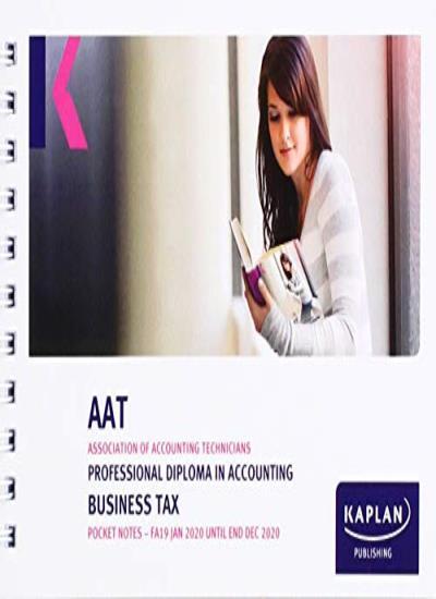 BUSINESS TAX (FA19) - POCKET NOTES. KAPLAN 9781787405714 Fast Free Shipping**