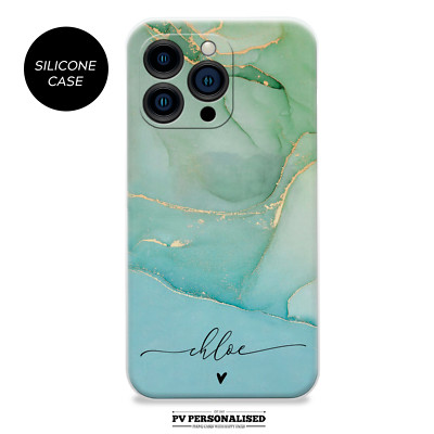 Personalisierte Handy Hülle Name Silikon Cover für iPhone 15 14 13 12 XR 11 7 8