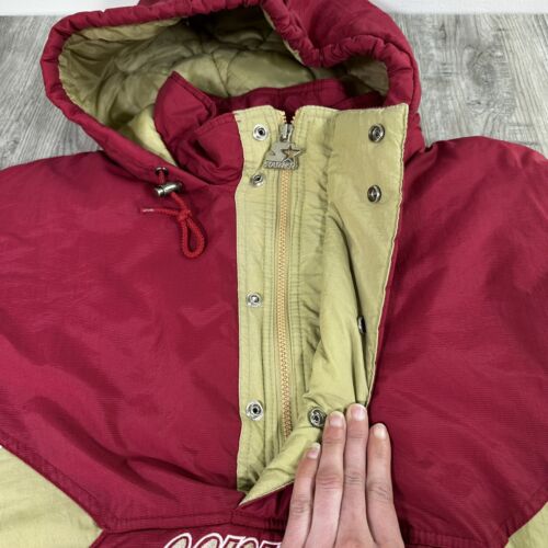 Vintage Minnesota Golden Gophers Pullover Starter Puffer Winter Jacket XL Nice! - Picture 9 of 15