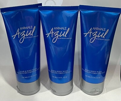 Animale Azul Hair And Body Wash 3.4 fl. oz./100 ml  for Men, Brand New.!