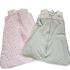 2 sleep sack bundle pink green sz M 6-12 m Halo / Burt's Bees