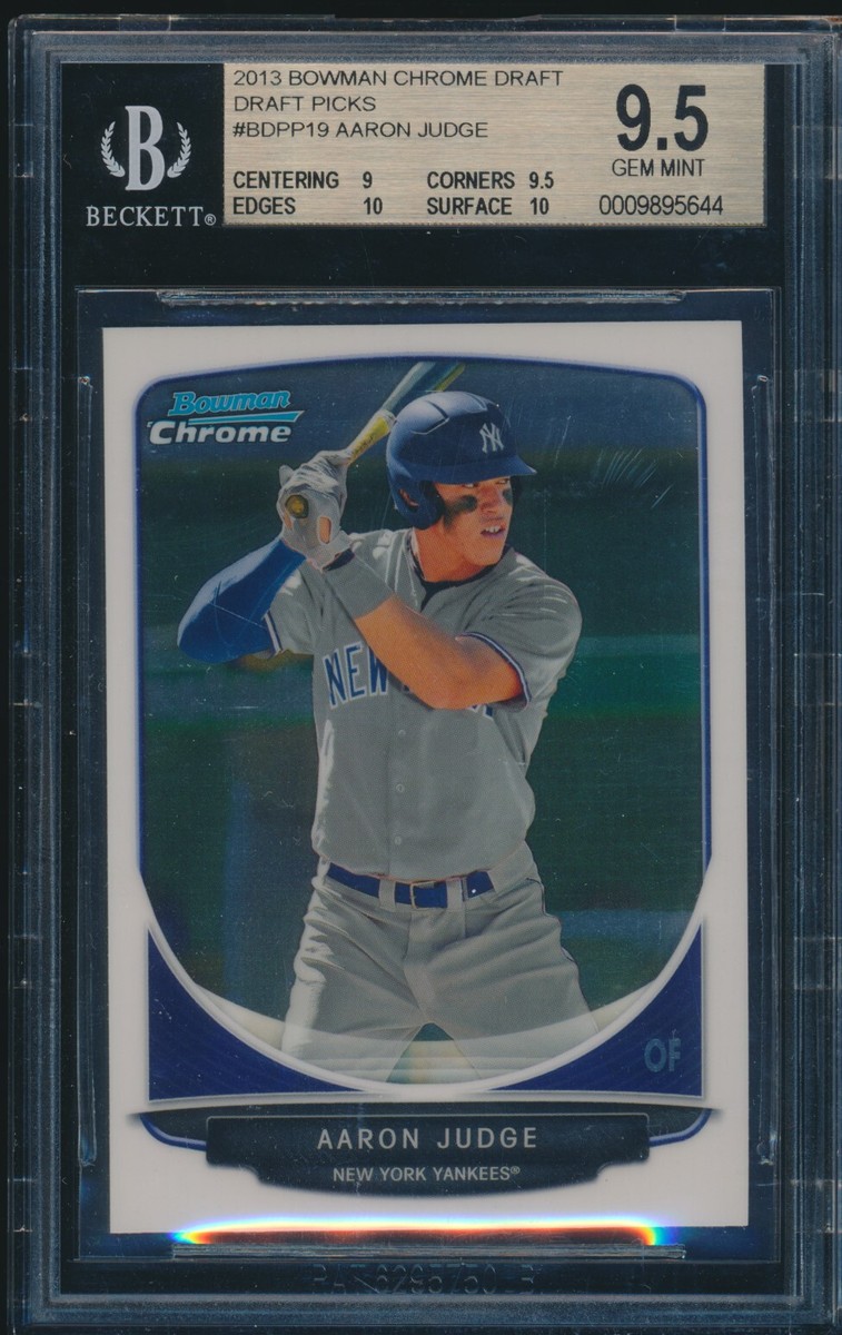 BGS 9.5 AARON JUDGE 2013 Bowman Chrome Draft Picks NY Rookie Card