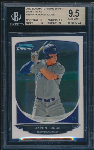 BGS 9.5 AARON JUDGE 2013 Bowman Chrome Draft Picks NY Rookie Card RC GEM MINT+