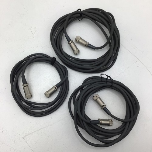 Lot of 3 Microphone Cables 10' & 15' x 2, 7-Pole M-F, Used 45' total AWM 2993