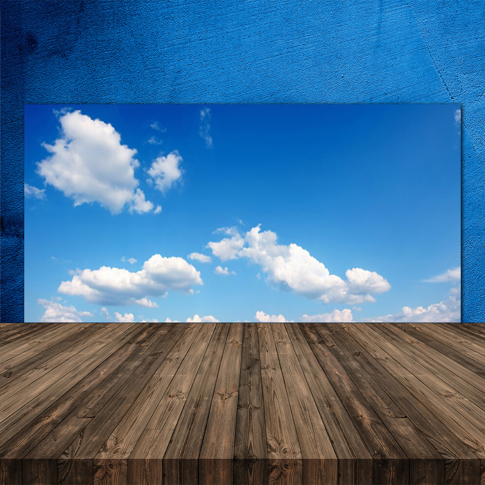 Crédence de cuisine en verre 120x60 cm avec impression photo paysage de ciel d'azur