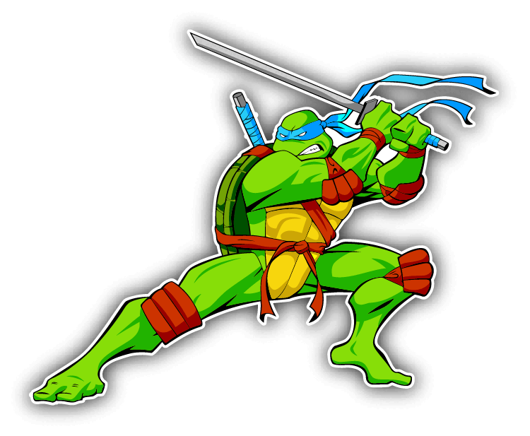 Teenage Mutant Ninja Turtles Cartoon Vinyl Sticker Decal 5x5 Car Bumper