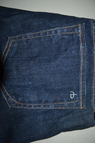 Rag & Bone Men Slim Straight Leg Fit 3 Fly Button Dark Blue Denim Jeans Sz 33x29 - Picture 2 of 12