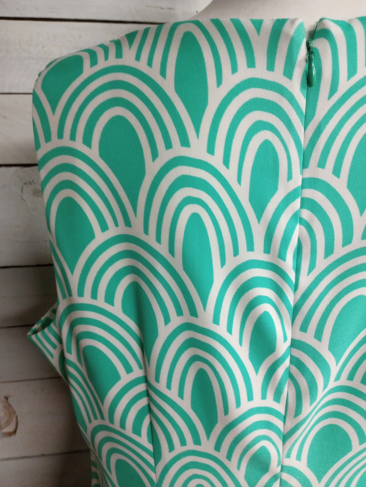 Abito tubino Alyx donna taglie forti 14 verde bianco contemporaneo primavera