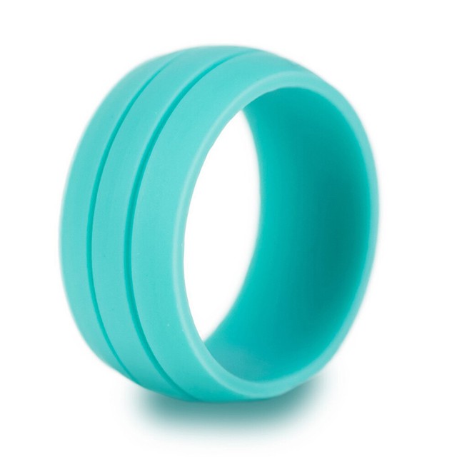 Unisex Silica Gel Wedding Engagement Solid Soft Band Ring Size 610