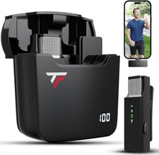 Wireless Lavalier Microphone for iPhone - Single 2.4Ghz Mic, Audio w/Noise Cance