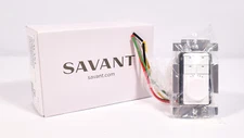 Savant Metropolitan In-Wall Wireless Keypad with Dimmer Snow White WIK-SWS104-01