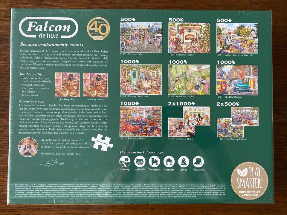 New & Sealed Falcon Deluxe Camping and Caravanning Jigsaw Puzzles 2 x