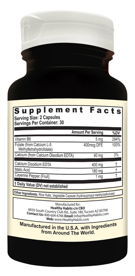 Circulación de hábitos saludables con EDTA - Botella 60 cápsulas vegetales Foto 4 de 4