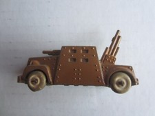 Barclay Lead 3 Inch Brown Military Anti-Aircraft Armored Car - White Wheels 3