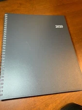 Blue Sky 2020 Weekly/Monthly Wirebound Sipral Tabbed Planner 8.5 x 6.5 Black