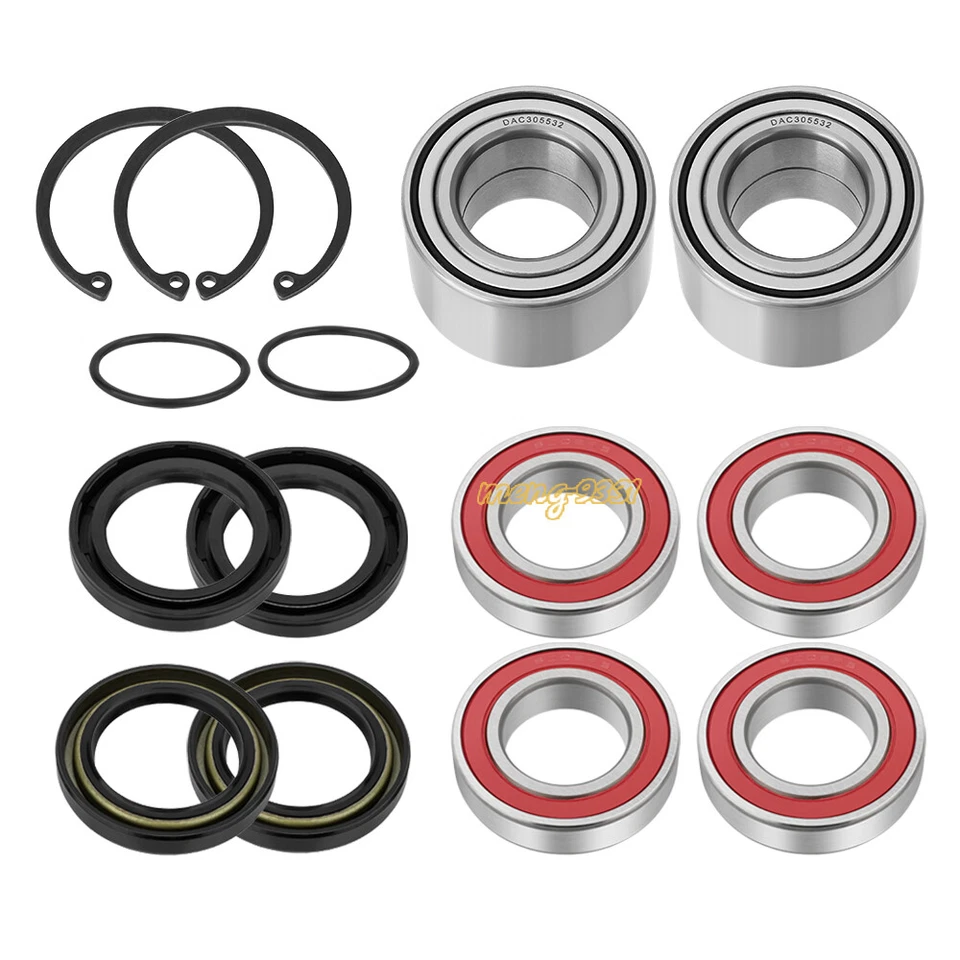 Kit de sellos de cojinete de rueda delantera trasera para Yamaha Grizzly 350 400 450 Kodiak 400 450 Foto 3 de 4