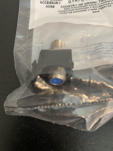 (12) 41084-FEF Leviton QuickPort F-Type Coax Adapter Nickel BLACK. - Picture 3 of 4