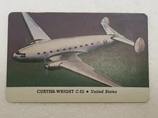 CURTISS WRIGHT C-55 AEROPLANES TRADING CARD~CARD-O CHEWING GUM~USA~SERIES C