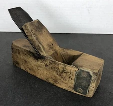 Antique Cayuga N.Y. Wooden Coffin Bench Hand Plane 7” Auburn Tool Co.