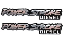 1995-1997 Ford 7.3L Powerstroke Power Stroke Diesel Front Fender Emblems Pair