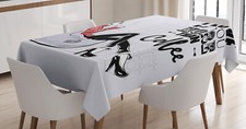 Saying Tablecloth I Love You More than Coffee