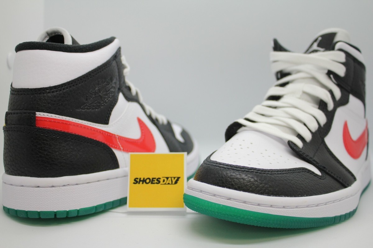 AIR JORDAN 1 MID ALTERNATE SWOOSHES RED YELLOW BQ6472-063 WOMENS 