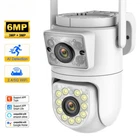 6MP HD IP Camera Outdoor 2 Lens WiFi Surveillance Security Protection CCTV Video