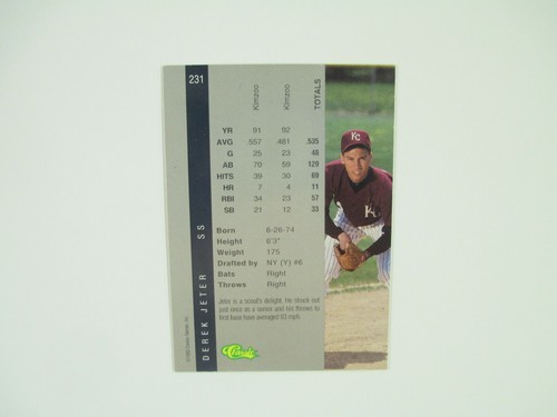 1992 Classic Four Sport #231 Derek Jeter NMT - Picture 2 of 2
