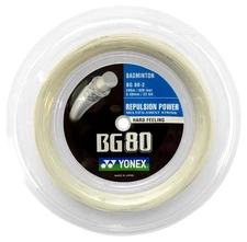 Yonex BG80 (white) 656ft 200m Reel Badminton String  - Made in Japan