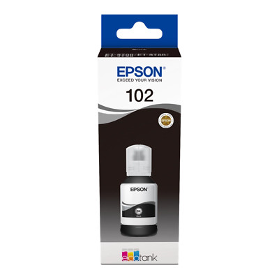 Original Epson 102 Tinte Patronen Druckerpatrone Schwarz EcoTank OVP NEU