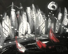 NEW YORK  ABSTRACT BY MARK KAZAV - ORIGINAL OIL PAINTING ABSTRACT MODvsdvARu66uT