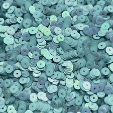 6mm Flat Sequins Powder Blue Rainbow Iris Duo Reversible Made in USA