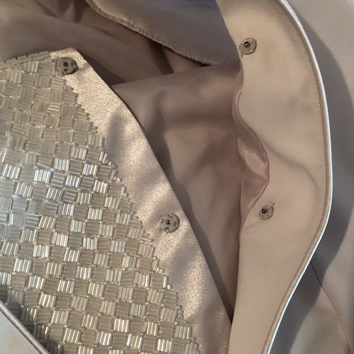 Jupe longue et veste J. R. Nites by Caliendo crème manches transparentes perles taille 10 - Photo 10/11