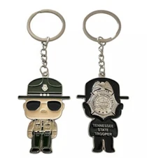 Tennessee Highway Patrol Funko Pop Mini State Trooper Challenge Coin KEYCHAIN V1