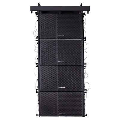 Sound Town 4x Powered 10'' Line Array Speaker Set + Flying Frame ZETHUS-110PWX4