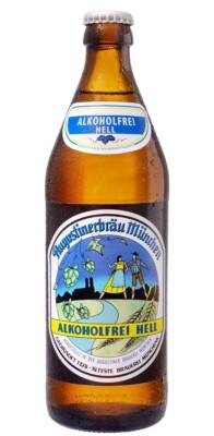 Augustiner Lagerbier Hell Alkoholfrei - Mehrweg-Pfand - 1x 0,50 Liter Flasche