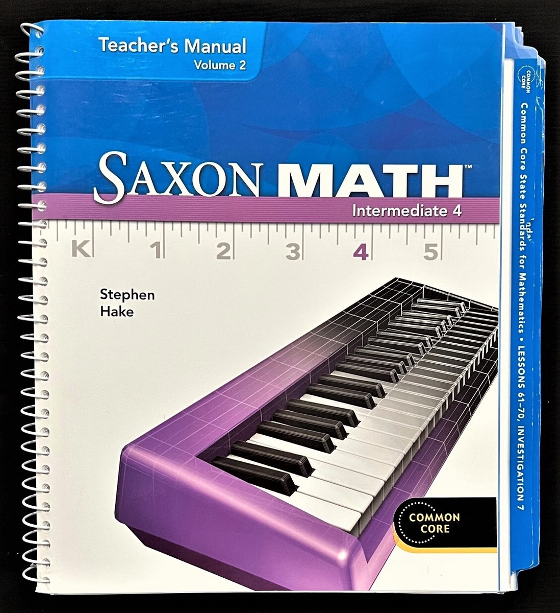 SAXON MATH - TEACHER'S MANUAL - Intermediate 4 (Vol 2) - By